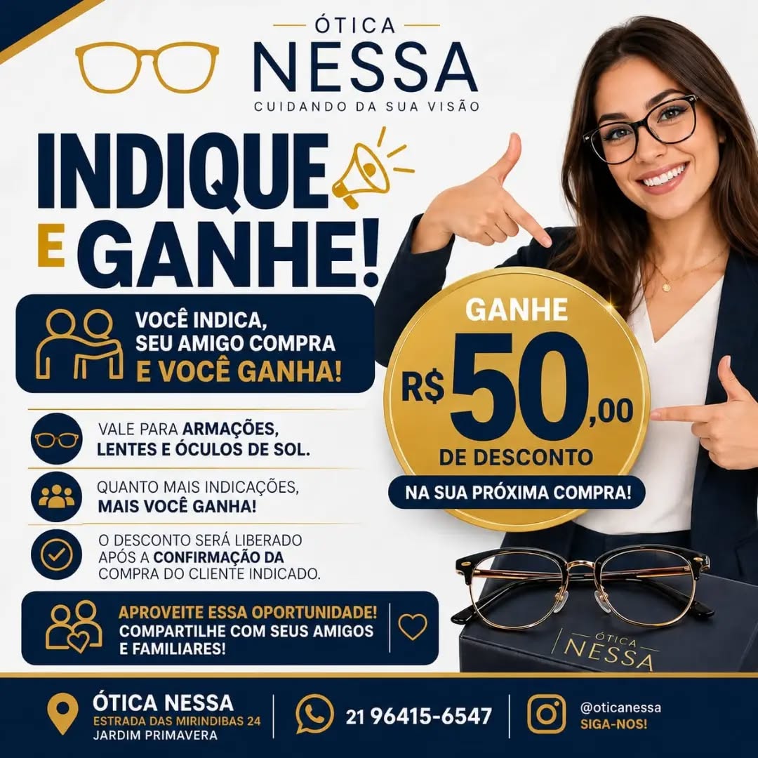 Promoção real da Ótica Nessa